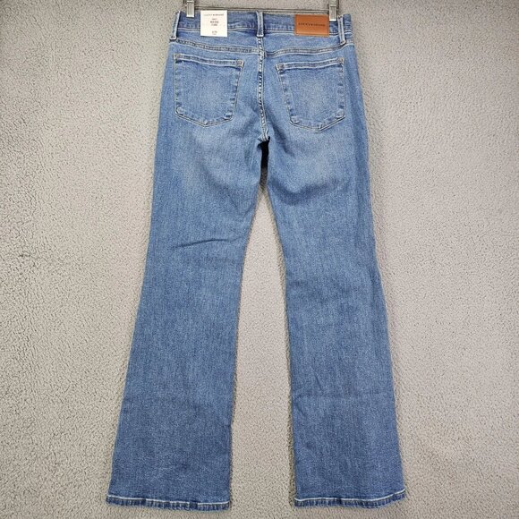 Women's Blue Sweet Mid-Rise Flared Stretch Jeans - Picture 8 of 8